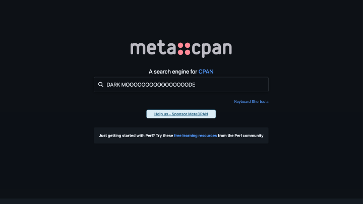 MetaCPAN Dark Mode